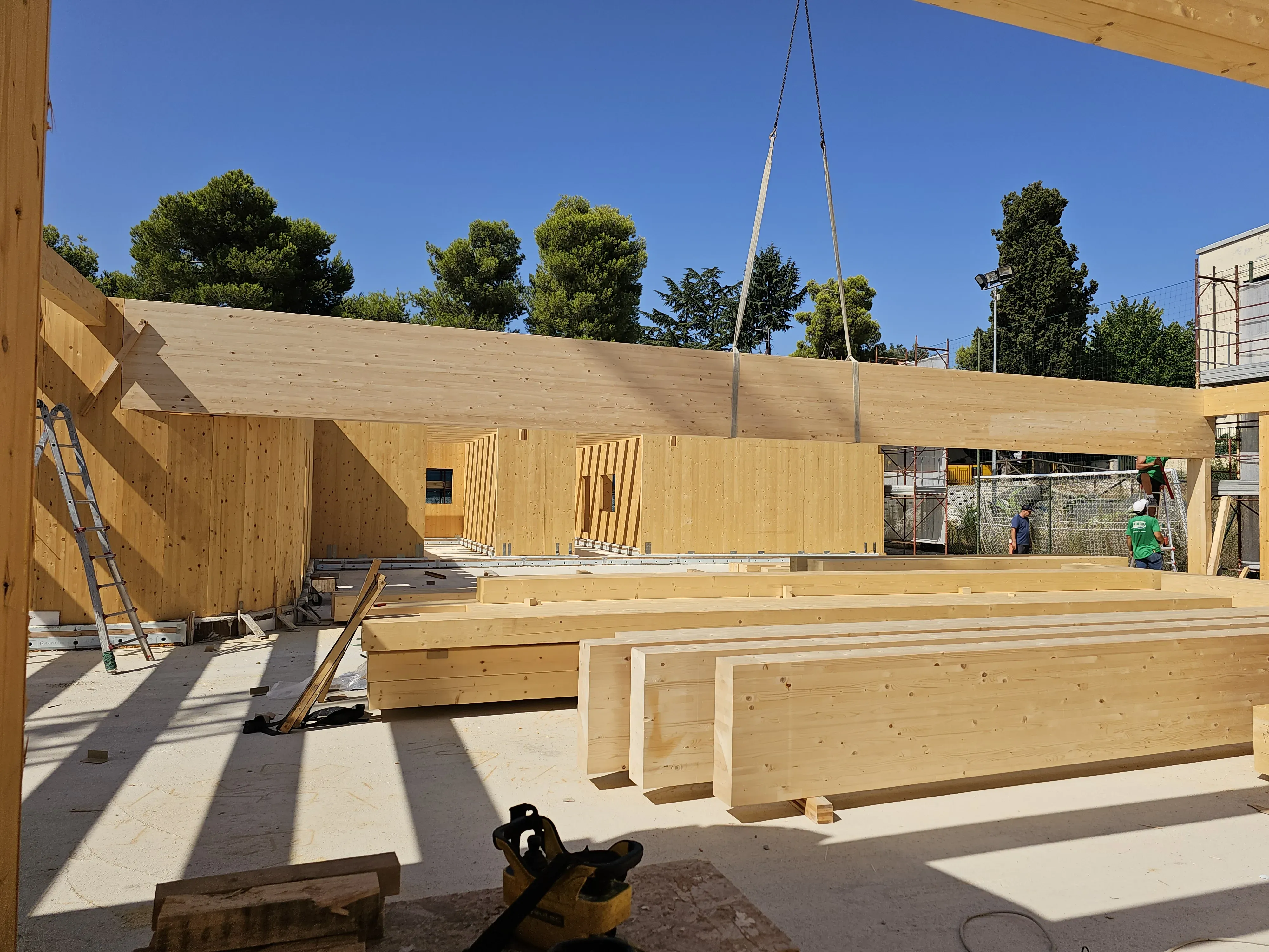 Cantiere casa in legno X-LAM Legnosystem in Abruzzo